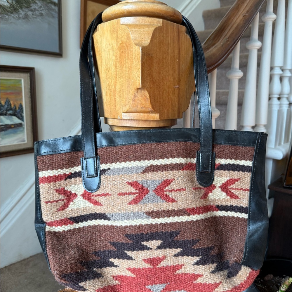 Stylish Brown and Black Tote Bag